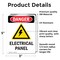Signmission Electrical Panel Danger Sign, Vinyl Decal, 3.5in W x 5in L, 2PK OS-2PACK-DS-D-35-V-2213 - alternate 6